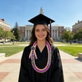 thumbnail image 5 of Class of 2026 Graduation Leis Handmade Ribbon Lei Double Braided Necklace with Grad Letters 47 Inch Gold Purple for High School College Graduates Senior Gift, 5 of 7