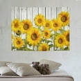 thumbnail image 4 of COMIO Room Decor Aesthetic Tapestry for Bedroom and Laundry,Sunflower Flower Tapestries for Teen Girl Baby Shower Decorations Bathroom, 3D Print White Outdoor Garden Soft Fabric Art Wall Covering, 4 of 7