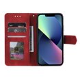 thumbnail image 4 of Phone Case for iPhone 14 Pro Max Wallet Cover with Wrist Strap, Splicing PU Leather Flip Case Card Holder Slots Kickstand Magnetic Closure for Women Men for iPhone 14 Pro Max, Red, 4 of 6