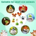 thumbnail image 6 of 10PCS Mini Hamster Hat Hand Knitted Small Animals Hat with Adjustable Strap Frog Bunny Rainbow Carrot Mini Hat Tiny Cute Pet Hat for Small Animals Holiday Party Clothes Costume Accessories Photo Props, 6 of 6