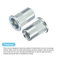 thumbnail image 4 of M10 Rivet Nuts, 20 Pack Zinc Plated Carbon Steel Knurled Flat Head Threaded Insert Nuts, 4 of 5