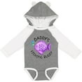 thumbnail image 3 of Inktastic Daddy's Fishing Buddy with Cute Purple Fish Boys or Girls Long Sleeve Baby Bodysuit, 3 of 5
