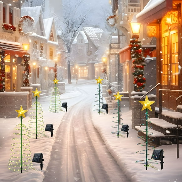 Black and Friday Sales kkbbma Clearance LED Christmas Solar Lights Christmas Tree Warm Color Lights Colored Light Two Options 8 Lighting Modes Holiday Decoration Outdoor Garden Patio Decoratio