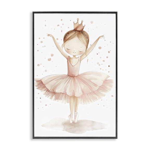 Stupell Industries Cottage Sweet Pink Tutu Black Framed Giclee Art, 12 x 18, by Creative Studio