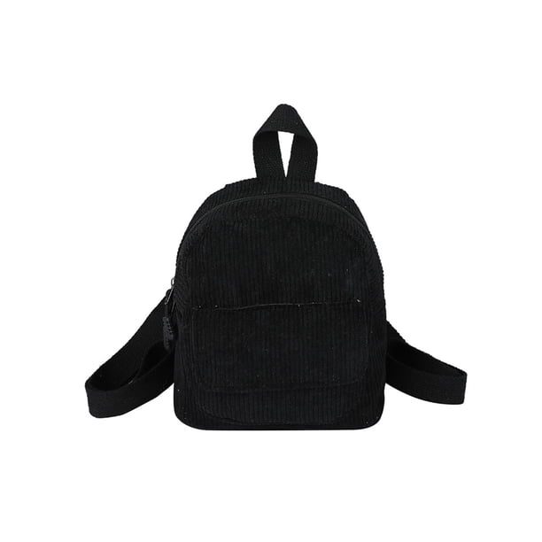 Mochila Pana para Mujer Bolso Libros Informal Retro para Estudiantes para Viajes Escolares (negro)