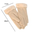 thumbnail image 2 of Guantes cálidos de invierno para mujer, guantes con pantalla táctil, guantes para enviar mensajes de texto a prueba de viento para conducir, senderismo y correr, 2 of 5