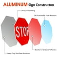 thumbnail image 7 of Faittoo Stop Slow Sign with Metal Handle, 18" x 18" Double Sided Engineer Grade Aluminum Sign, Reflective,Sturdy, Easy to Assemble, 7 of 7