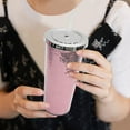 thumbnail image 1 of Double Layer Plastic Cup Sequins Straw Cup Creative Summer Cold Drink Water Cup, 1 of 3