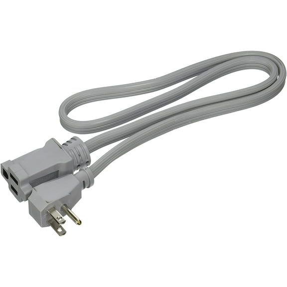 Prime Vinyl Air Conditioner Cord 3 Ft (Grey) - 1 Year Warranty