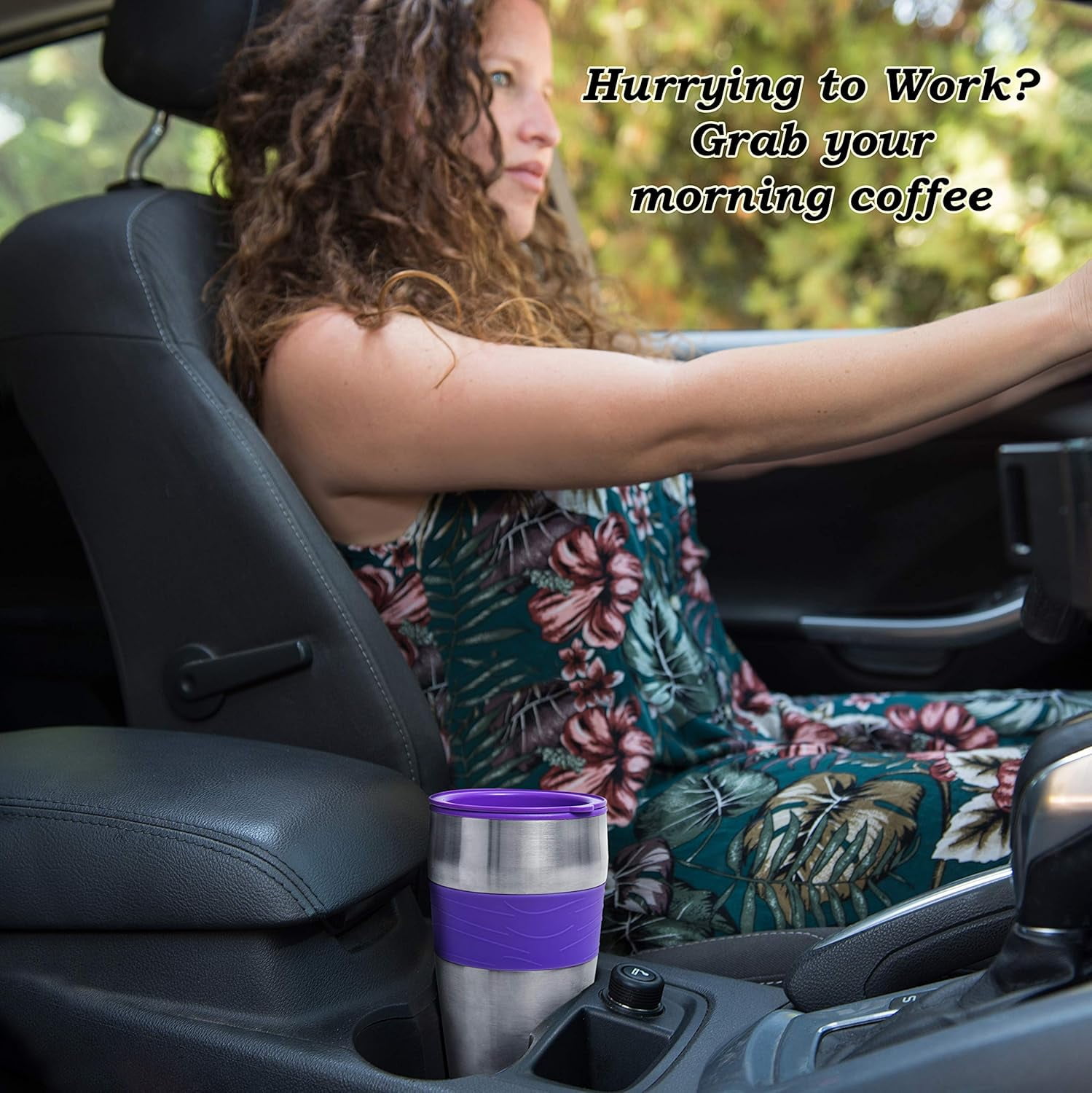 Mixpresso Single Serve Coffee Maker Ground Coffee and 14oz Travel Mug