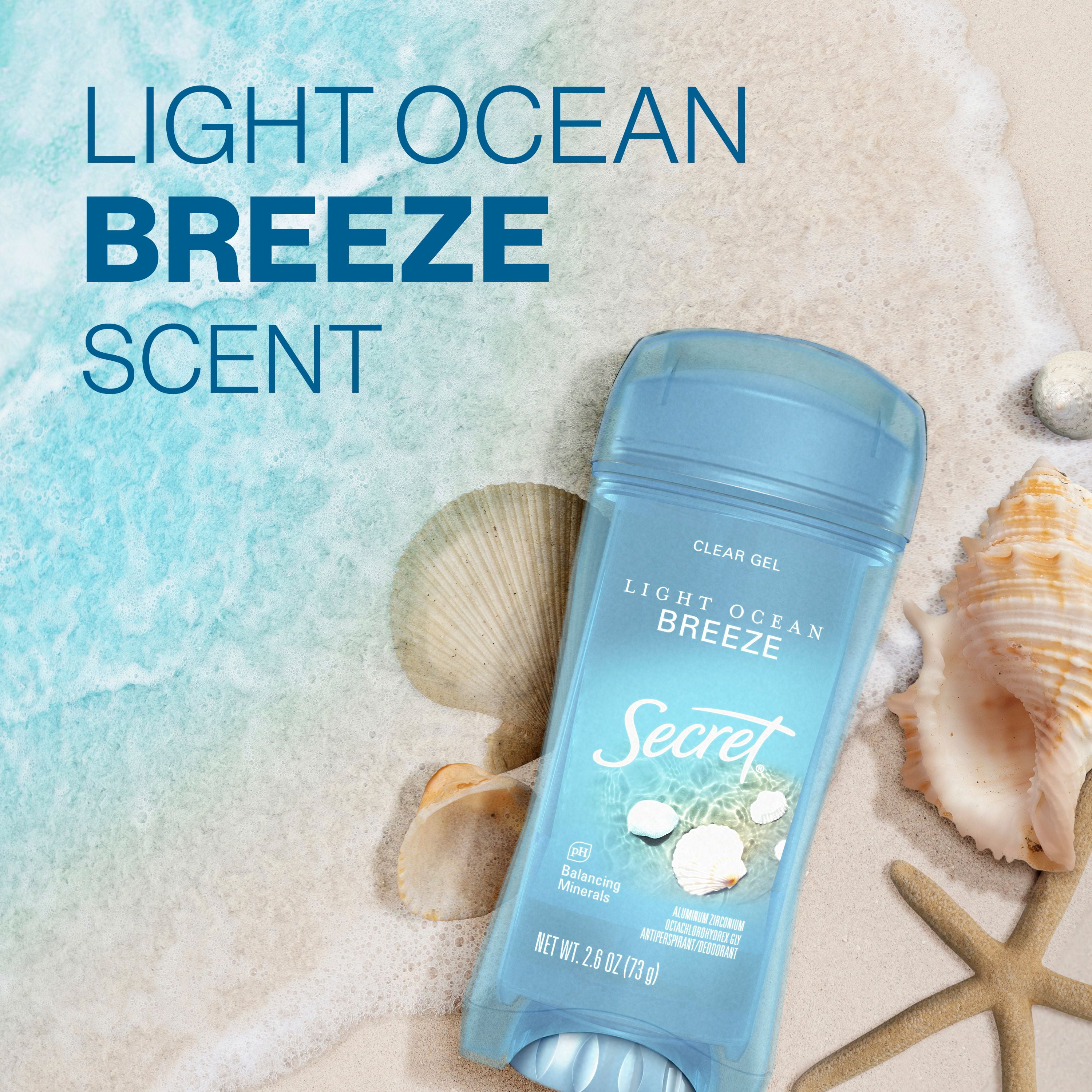 Secret Fresh Clear Gel Antiperspirant and Deodorant for Women, Ocean Breeze Scent, 73G