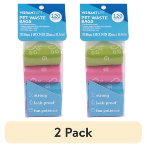 Vibrant Life Fashion Waste Pickup Bags for Dogs, 240 Count
