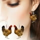thumbnail image 1 of Pendientes de gallina para mujer Fiudx de estampado acrílico, 1 of 7