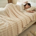 thumbnail image 2 of Manta cálida de terciopelo de tortuga para dormir, mantas de lana suave y cómoda para la cama de franela, manta gruesa cálida y acogedora, Otoño e Invierno, 2 of 4