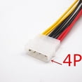 thumbnail image 2 of 4pin to 15pin sata one-to-two power cord power adapter cable large 4pin to sata power cord,4pack, 2 of 2
