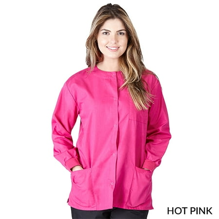 Warm Up Uniforms - Natural Uniforms Unisex Three-Pocket Warm Up Scrub Jacket, Style R200