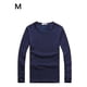 thumbnail image 3 of Minnieouse Top básico para hombre, ropa interior cálida de manga larga con cuello redondo, Base para clima frío, ropa de Color sólido, Jersey, Camisetas METRO Espesar azul oscuro, 3 of 6