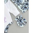 thumbnail image 6 of Coming Home Outfit for Baby Girl Long Sleeve Romper Floral Pants Set with Hat Gloves Newborn Preemie Fall Clothes, 6 of 9