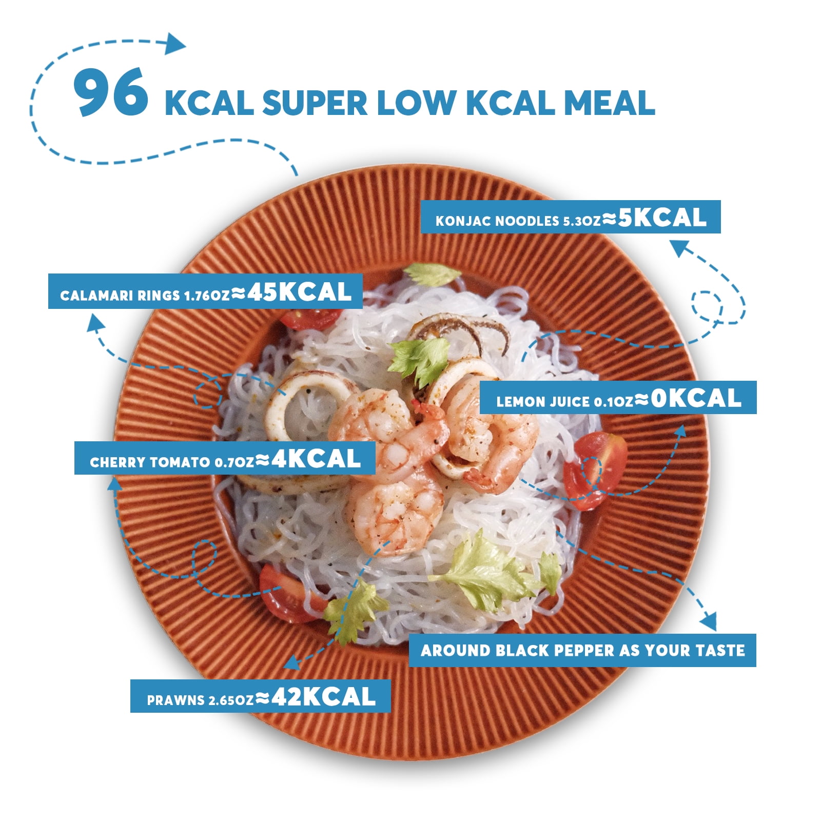 YUHO Shirataki Konjac Angel Hair Noodles, 8 Pack, Vegan, Low-Calorie, 53.61 oz