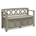 thumbnail image 1 of SIMPLIHOME Amherst SOLID WOOD 48 inch Wide Entryway Storage Bench with Safety Hinge, Multifunctional Transitional in Distressed Grey, 1 of 2