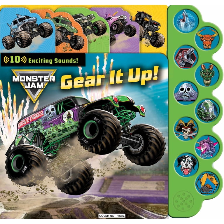 Monster Jam: Gear It Up! Board Book with 10 Roaring Sound Buttons