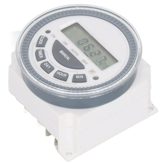 Digital Programmable Timer, NO NC Time Switch Relay 24 12 Hour Clock Formats High Accuracy For Fan