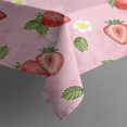thumbnail image 3 of Strawberry Plants Fruit Flower Leaf Rectangle Tablecloth 60"x84",Waterproof Polyester Rectangle Table Cloth, Wipeable Spillproof Polyester Tablecloth for Dining, Camping, Indoor and Outdoor, 3 of 5