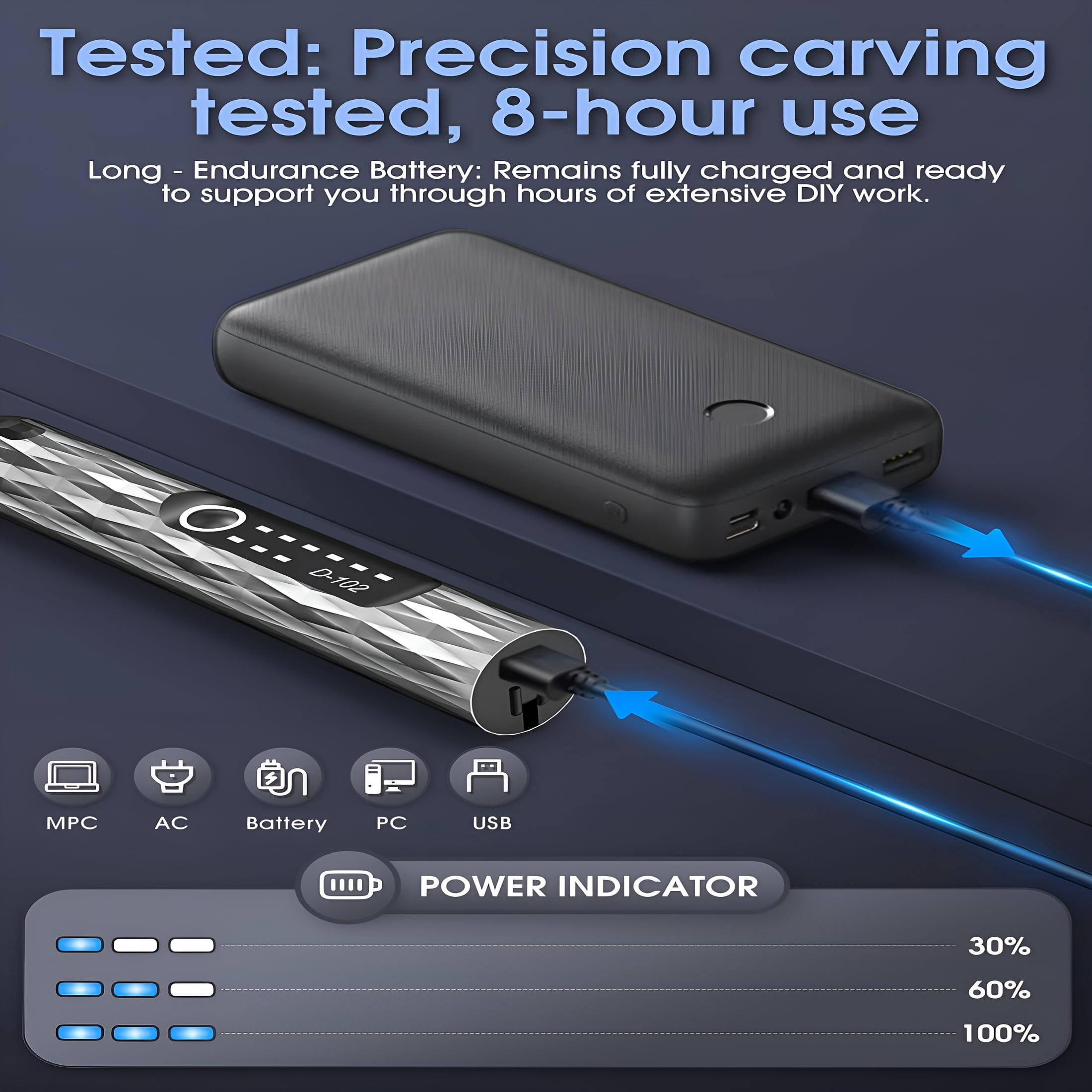 EXLEAF 2026 New Upgraded Electric Engraving Pen with 37 Bits&3-Speed Adjust,Usb Rechargeable,Rotary Tool for 50+ Surfaces-Professional&Beginner Friendly,Portable for Diy Crafts,Personalization&Gifts
