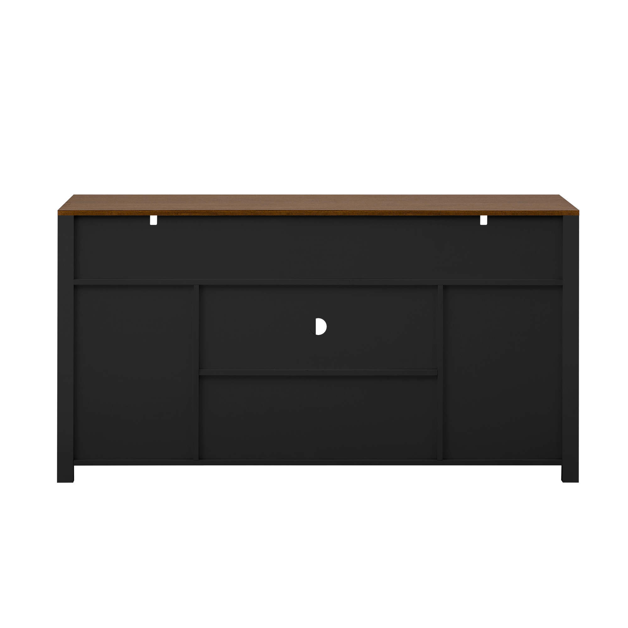 Aukfa 59.3" Sideboard Buffet Cabinet w/Mesh Panel Doors,Large Storage Cabinet for Kitchen Dining Living Room,Black
