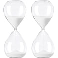 thumbnail image 1 of Temporizadores de Arena Llamativos GlassWaveWhite 2Pzas 60min Blanco Borosilicato/Arena., 1 of 2