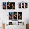 thumbnail image 4 of Designart "Midnight Magic Enchanted Mushroom Forest III" Mushroom Framed Wall Art Set Of 3 - Pink Traditional Frame Canvas Set For Living Room Decor, 4 of 6