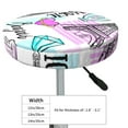 thumbnail image 4 of Vsdgher Eiffel Tower and Hearts Print Stool Covers Round,Stretch Round Stool Covers Washable Stool Cushion Slipcover Elastic Chair Covers for 12-14 Inch Chair, 4 of 7