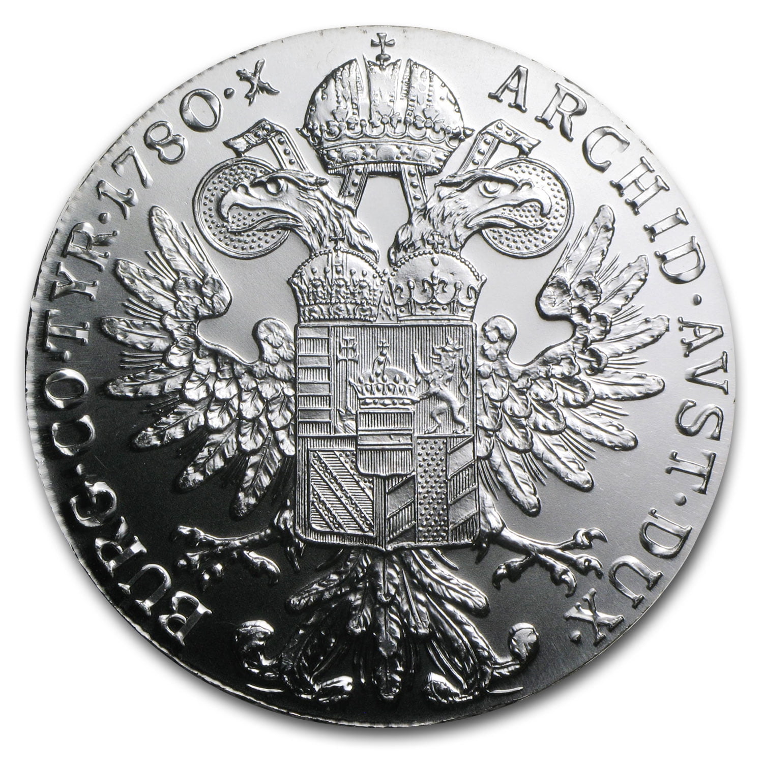 SKU #9572 1780 Austria Maria Theresa Silver Thaler AU/BU 