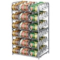 thumbnail image 5 of Can Organizer for Pantry Stackable 2 Pack Can Storage Organizer Rack Stacking Can Dispensers Small Space Holds up to 36 Cans for Pantry Kitchen Cabinet- Silver, 5 of 7