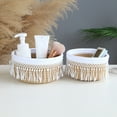 thumbnail image 3 of GadgetVLot Tassel Storage Basket Cosmetic Remote Control Entrance Sundries Cotton Thread Storage Box, 3 of 15