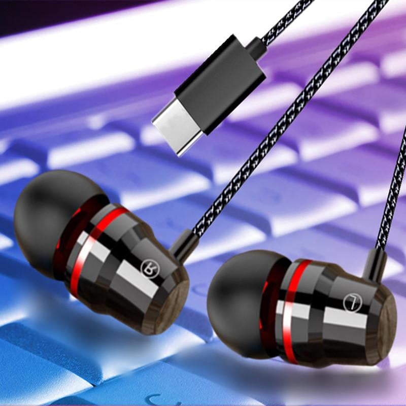 Deep Bass Mental USB Type C Earphone Wired In-Ear Sport USB-C Headset with Mic Volume Control Xiaomi