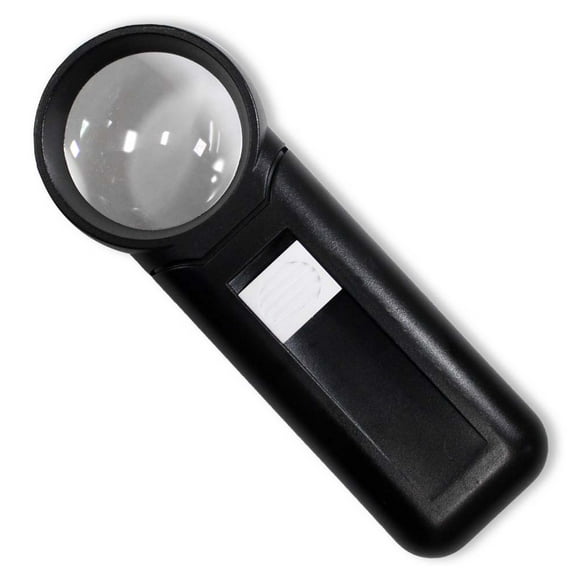 LUMAGNY 5X Magnification Lighted Magnifier | 124mm x 45mm x 24mm | 1.25" (3.2 cm) Lens | Ultra-Bright LED Light | Compact & Versatile Reading Aid