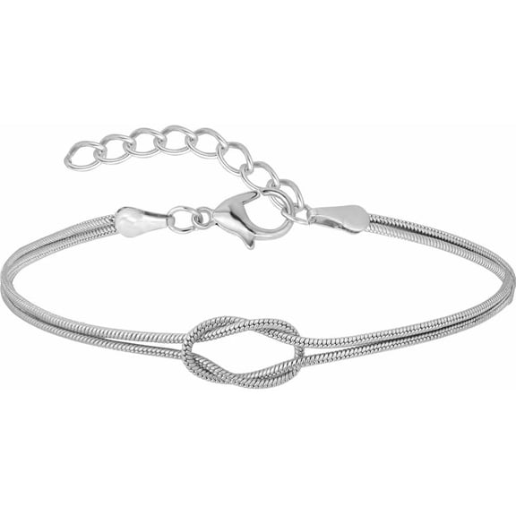Stainless Steel Infinity Knot Chain Style Bracelet