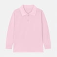 thumbnail image 5 of HCNTES Long Sleeve Polo Shirts For Boys Boys Shirt Little Big Boys' Long Sleeve Button Down Casual Dress Shirt(Light Pink,18-24 Months), 5 of 5