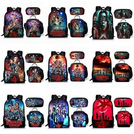 Stranger Things Backpack Lunch Bag Crossbody Bag Pencil Case 3pcs Set