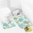 thumbnail image 4 of Sea Turtles Bathroom Rugs Set 2 Pieces, Bathroom Set - Quick Drying Bath Mat And U-Shaped Toilet Rug, Water Absorbent Bath Carpet For Bedroom Floor Living Room, Machine Washable, 4 of 6