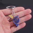 thumbnail image 1 of Romance Cuerno Azul Trompeta Pequeño Paraguas Amarillo Llavero Colgante de Metal LingWen 8390611089535, 1 of 1
