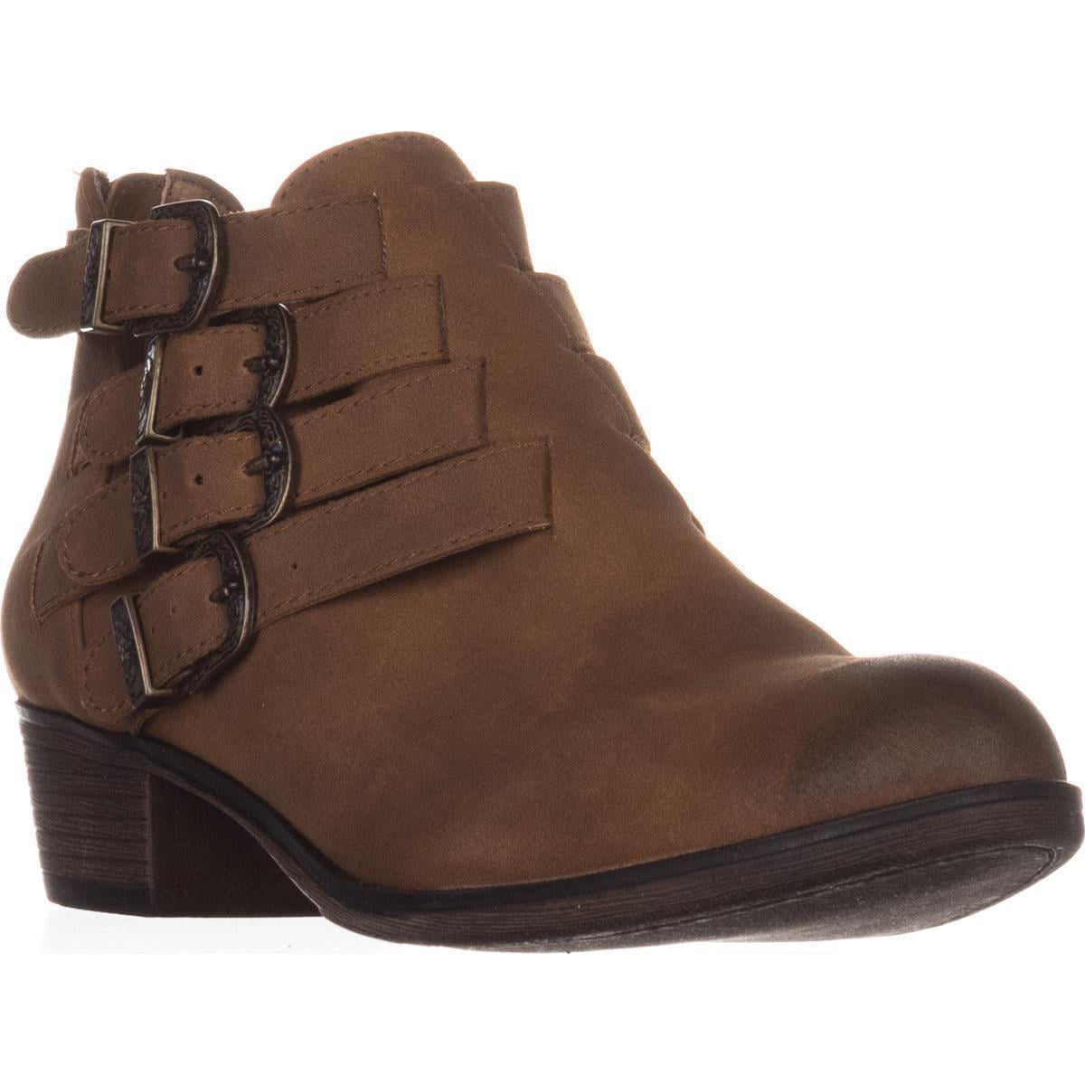 AR35 - Womens AR35 Darie Strappy Casual Ankle Boots, Tan