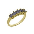 thumbnail image 1 of LBG English Made 10k Yellow Gold Natural Tanzanite Ladies Eternity Ring - 33 size options - Size 11, 1 of 5