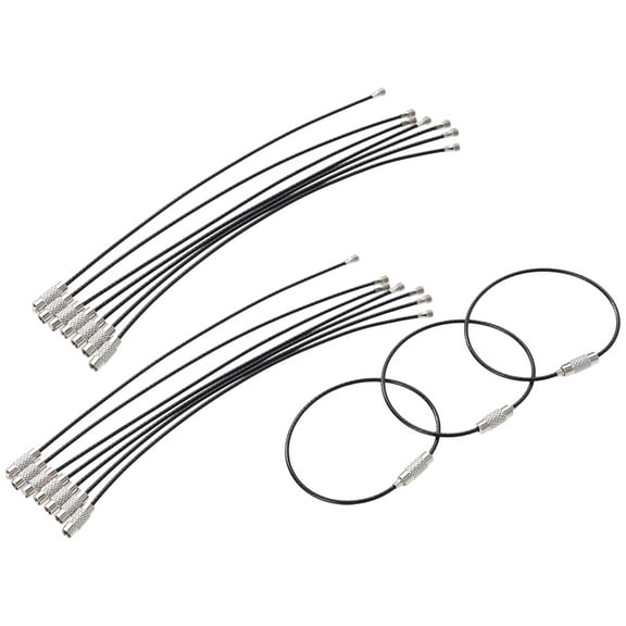 25pcs Stainless Steel Keychain Rings Luggage Loop Tags for Hanging Wire Rings