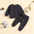 thumbnail image 4 of Edvintorg Outfits for Girls Crewneck Long Sleeve Athletic Pullover Top and Sweatpant with Pocket Girls 2 Piece Sets Size 0-4, 4 of 4