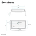 thumbnail image 6 of Rivage 30 x 21 Stainless Steel, Single Basin, Farmhouse Kitchen Sink with Apron in Black, 6 of 7