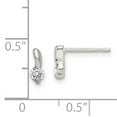 thumbnail image 2 of 925 Sterling Silver CZ Post Earrings, 2 of 5