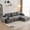 Gray, variant on Hforesty Corduroy Memory Foam L-Shaped Sectional Sofa, Pet-Friendly Cloud Modular Couch, No Assembly for Living Room,Green