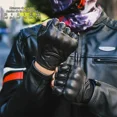 thumbnail image 5 of Guantes De 100% Piel De Cabra De Medio Dedo Para Moto, 5 of 5